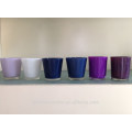 2014 spray color glass candle holder